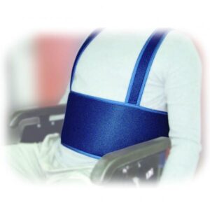 Ceinture stabilisatrice pour fauteuil roulant Secuback avec fixation abdominale (type 2)