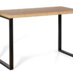 Bureau unique TEO 120 x 60 cm noir/chêne