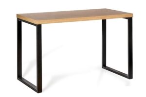 Bureau unique TEO 120 x 60 cm noir/chêne
