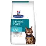 HILL'S PRESCRIPTION DIET Feline t/d Aliments secs pour chats Poulet 1,5 kg
