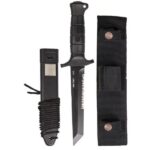 Couteau de combat allemand Mil-Tec Noir 2000 acier 440