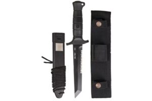 Couteau de combat allemand Mil-Tec Noir 2000 acier 440