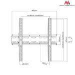 Support mural pour téléviseur ou moniteur LCD LED Plasma 32-70" 35kg Maclean MC-748