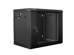 Armoire d'installation murale Lanberg 19'' 9U 600x450mm noir (porte vitrée)