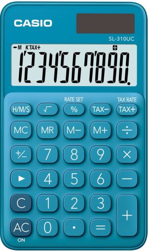 Casio SL-310UC-BU calculatrice Poche Calculatrice basique Bleu