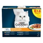 PURINA  Gourmet Perle Duck, turkey, lamb, tuna - de croquettes pour chat - 12x85 g