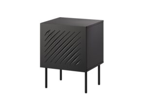 Table de chevet 2 pcs. SIENA 44.5x40x59 noir mat