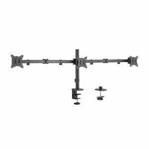 Gembird MA-D3-01 Bureau réglable Bras de montage pour 3 écrans (rotation, inclinaison, pivotement), 17"-27", jusqu'à 7 kg