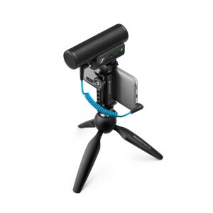 Sennheiser MKE 400 Mobile Kit - microphone supercardioïde à condensateur avec filtre passe-bas et trépied Manfrotto