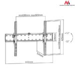 Support mural pour téléviseurs ou écrans LED LCD Plasma 37-85" 40kg max Maclean MC-668