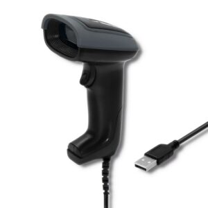 Qoltec 50863 Lecteur de codes à barres 1D et 2D | USB