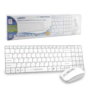 Esperanza EK122W clavier RF sans fil QWERTY Blanc