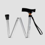 Canne pliante argentée en aluminium - RF-520