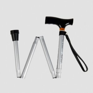 Canne pliante argentée en aluminium - RF-520