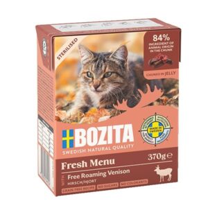 BOZITA Fresh Menu Sterilised Venison - nourriture humide pour chat - 370g