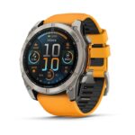 Garmin Fenix 8 3,56 cm (1.4") AMOLED 51 mm Numérique 454 x 454 pixels Écran tactile Titane Wifi GPS (satellite)