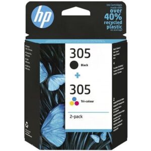 HP Pack de 2 cartouches d'encre authentiques 305 3 couleurs / noir