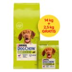 PURINA Dog Chow Adult Lamb - aliments secs pour chiens  - 14 + 2,5kg