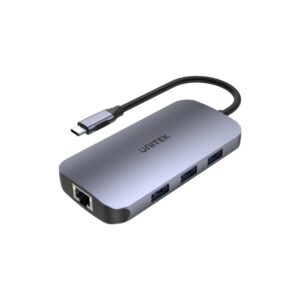 UNITEK D1071A hub & concentrateur USB 3.0 SuperSpeed 5 Gb/s Argent
