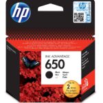 HP 650 Noir authentique 1 pc.