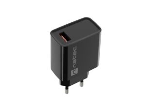 CHARGEUR SECTEUR NATEC RIBERA USB-A 18W NOIR