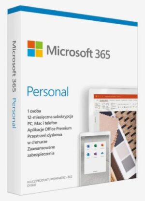 Microsoft 365 Personal PL (1 personne ; 5 appareils ; 12 mois ; version physique ; Pologne) (EP2-32454)