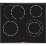 Bosch Serie 8 PKN675DP1D plaque Noir, Acier inoxydable Intégré Céramique 4 zone(s)