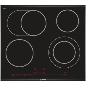 Bosch Serie 8 PKN675DP1D plaque Noir, Acier inoxydable Intégré Céramique 4 zone(s)