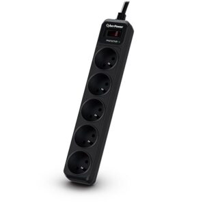 CyberPower Tracer III B0520SC0-FR protection surtension Noir 5 sortie(s) CA 200 - 250 V 1,8 m